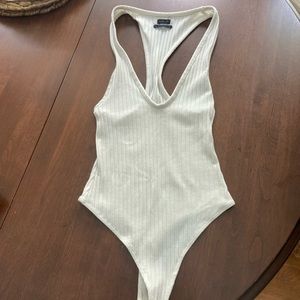 White free people bodysuit
